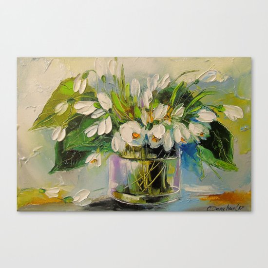Bouquet of snowdrops Canvas Print