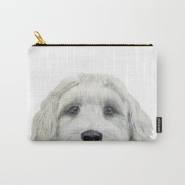 Labradoodle white by miart Carry-All Pouch