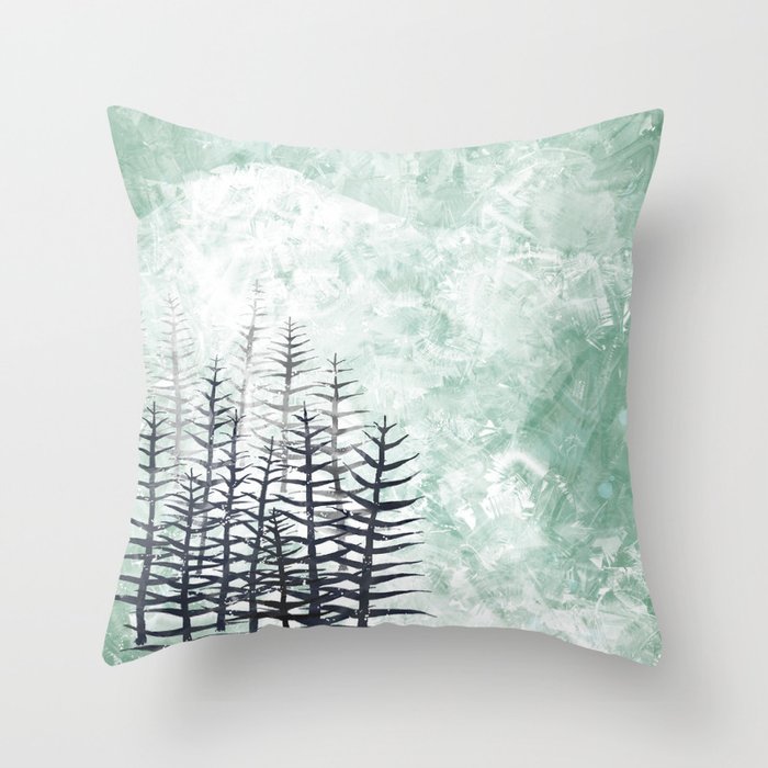 January Abstract Throw Pillow