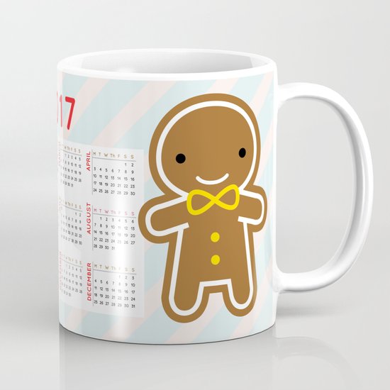 Cookie Cute Gingerbread Couple 2017 Calendar Mug