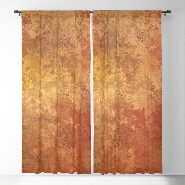 Rusted Copper and Gold Blackout Curtain