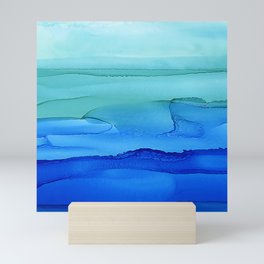 Alcohol Ink Seascape Mini Art Print