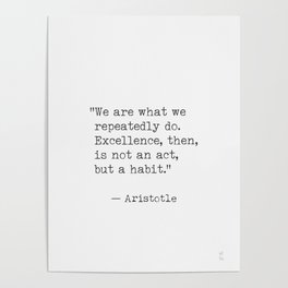 Aristotle quote 30 Poster