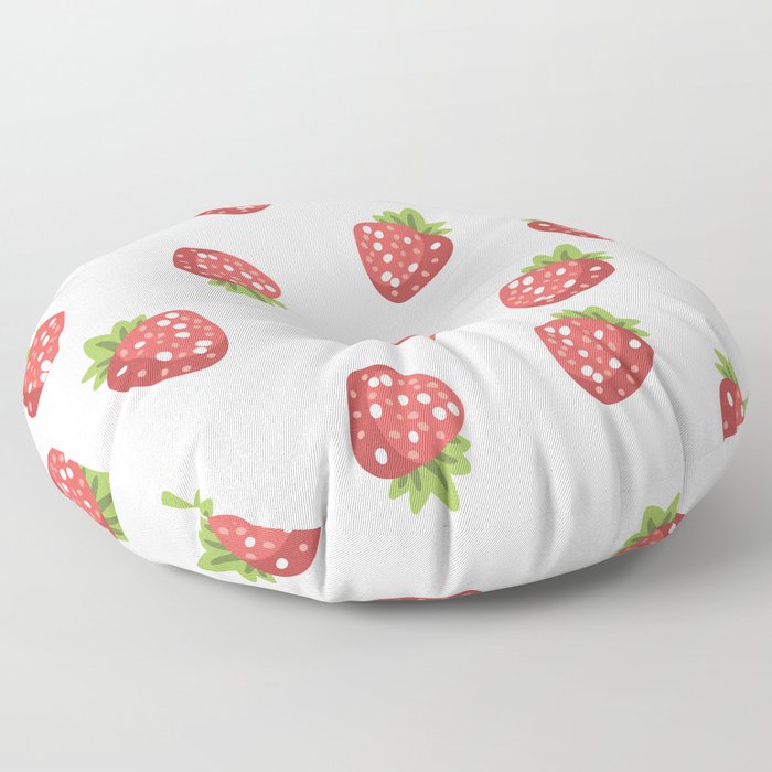 Strawberries Pattern Floor Pillow