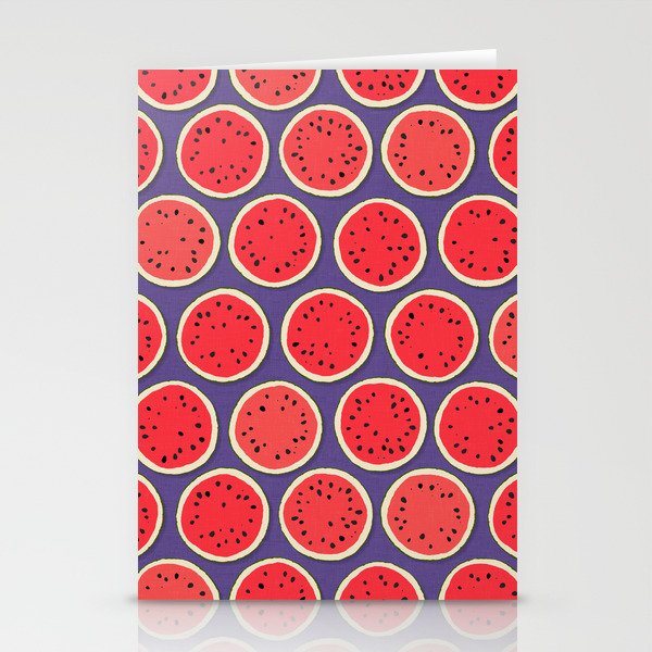 watermelon polka purple Stationery Cards