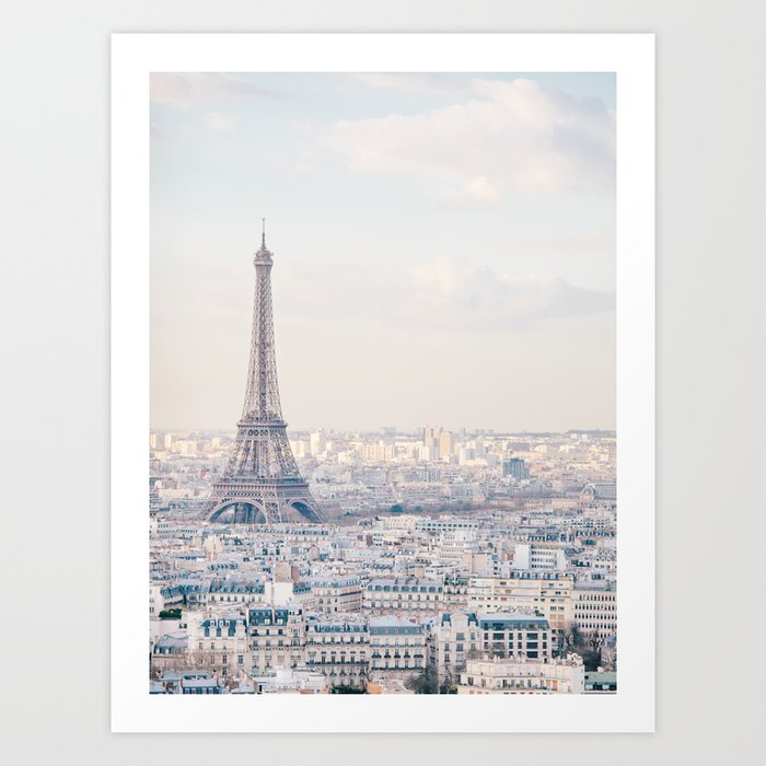 Paris Skyline, Eiffel Tower View, Travel Photography Art Print