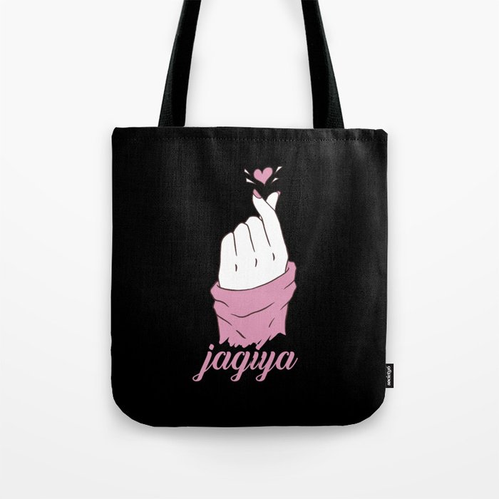 Jagiya Korean Heart K Pop Love Heart Finger Tote Bag