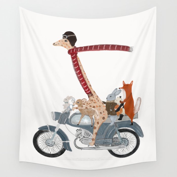 little biker buddies Wall Tapestry