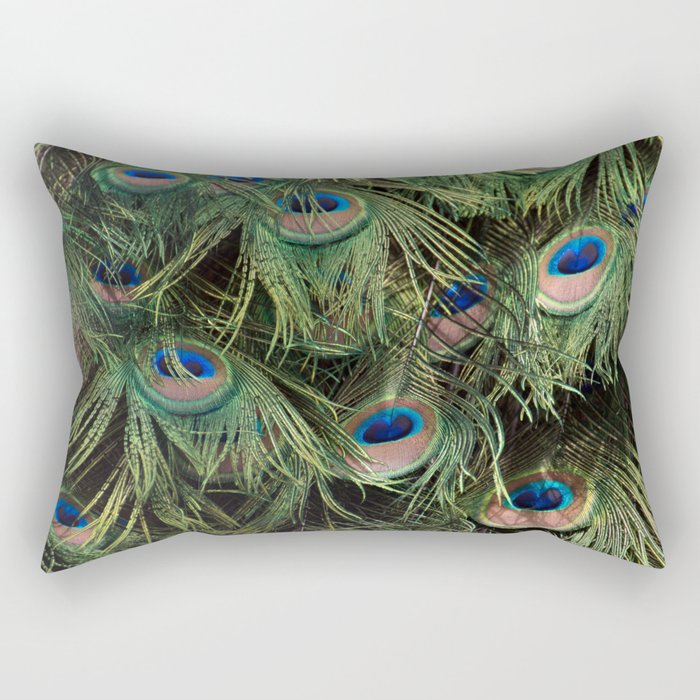Peacock Jungle Rectangular Pillow