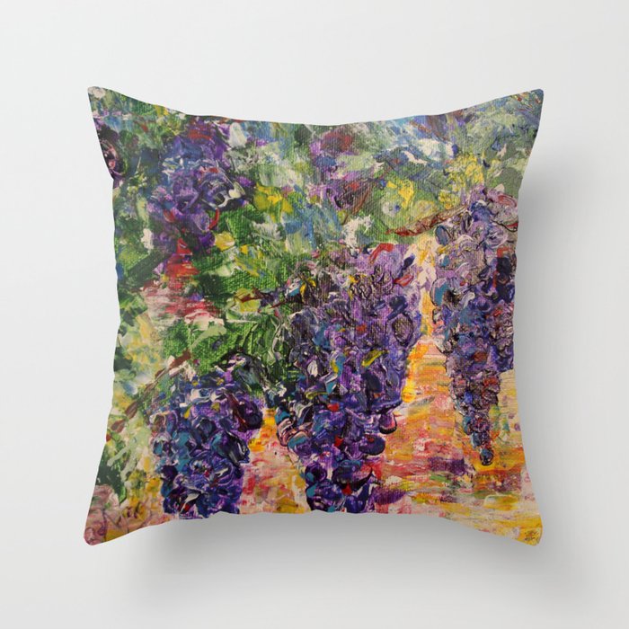 Grapes on the Vine Throw Pillow