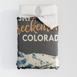Yellow Breckenridge Vintage Ski Poster Comforter