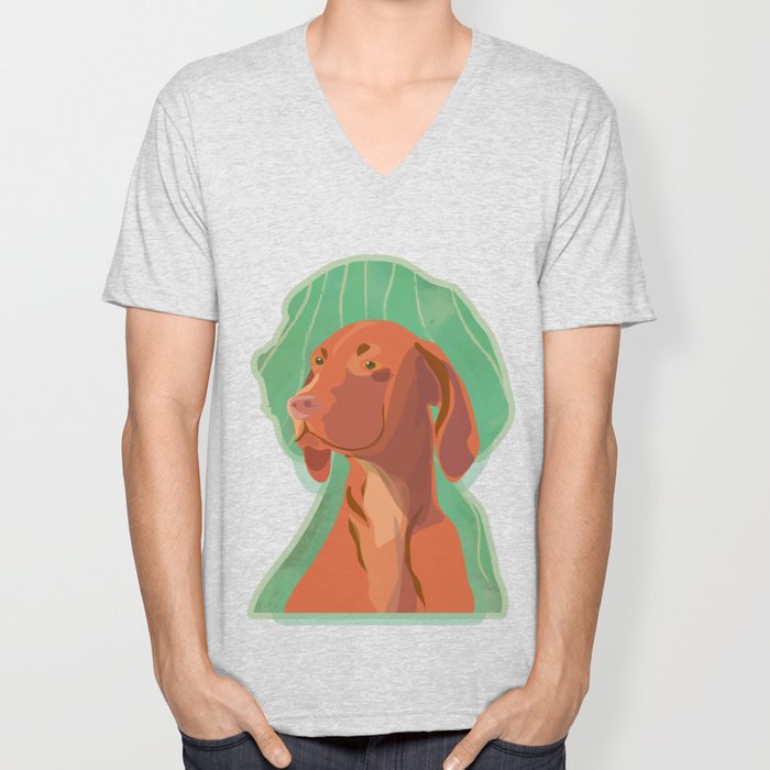 Hungarian Vizsla V Neck T Shirt by Tunde Society6