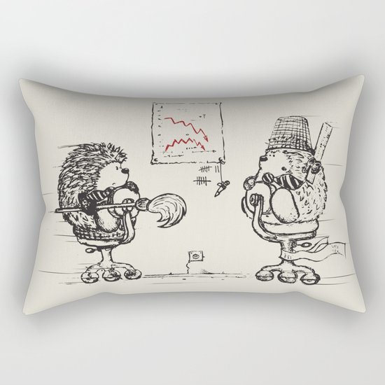 Meanwhile,at the office... Rectangular Pillow