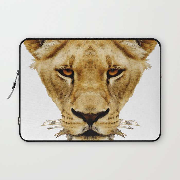 Lioness Lion Animal Art On The Side Laptop Sleeve