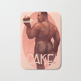 Chocolate Cake Bath Mat | Gay, Chocolatecake, Chocolate, Painting, Blackmen, Butt, Homoerotic, Sexymen, Gaybutt, Cake 