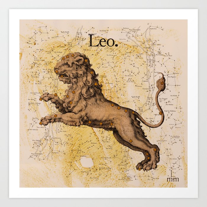 Star Sign Zodiac Leo Art Print