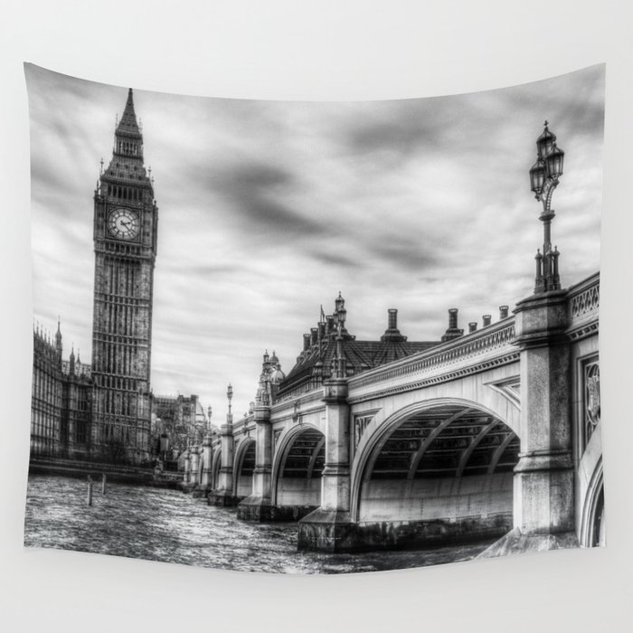 Westminster Bridge London Wall Tapestry by David Pyatt  Society6