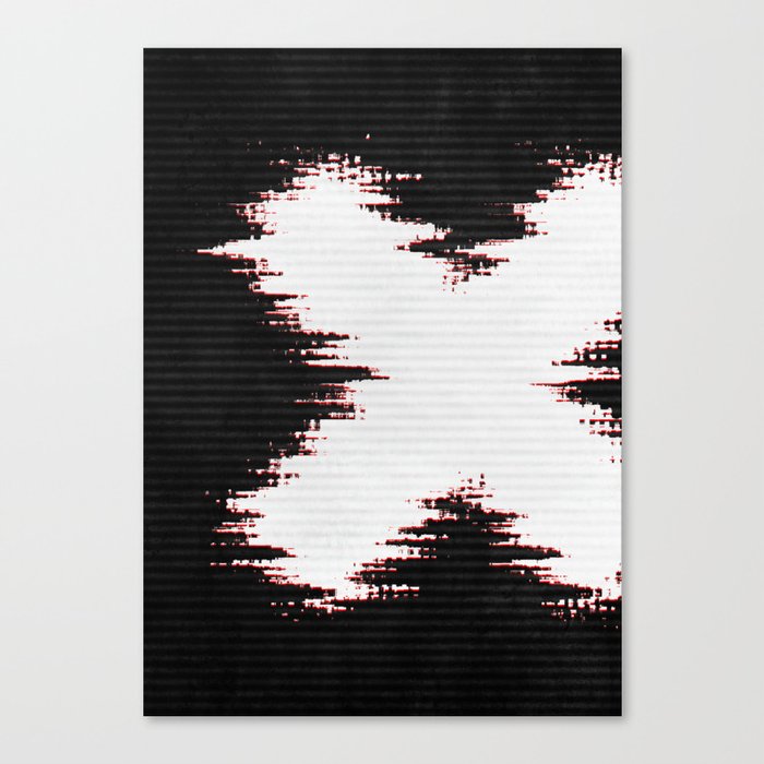 X Static Glitch Canvas Print