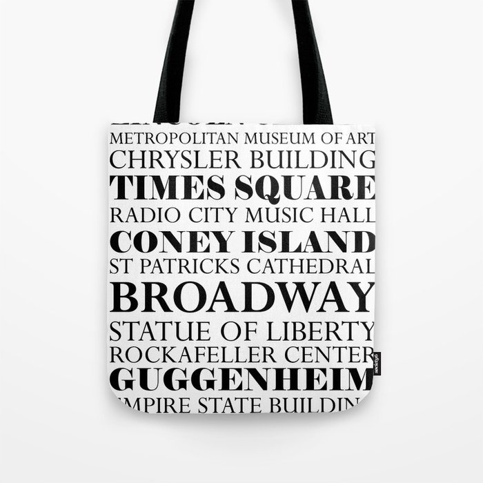 New York City White Tote Bag By Peppermintcreek Society6