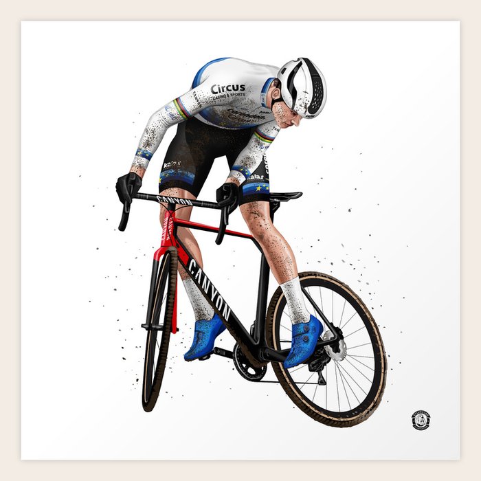 Mathieu Van Der Poel Whip Art Print By Sylvrstarrillustration Society6