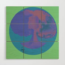 Psychedelic Fro - Lime Blueberry Wood Wall Art