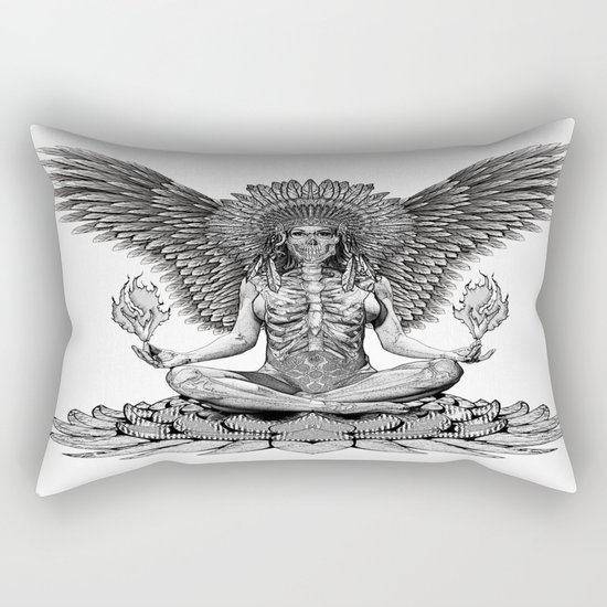 The angel start to pray... Rectangular Pillow