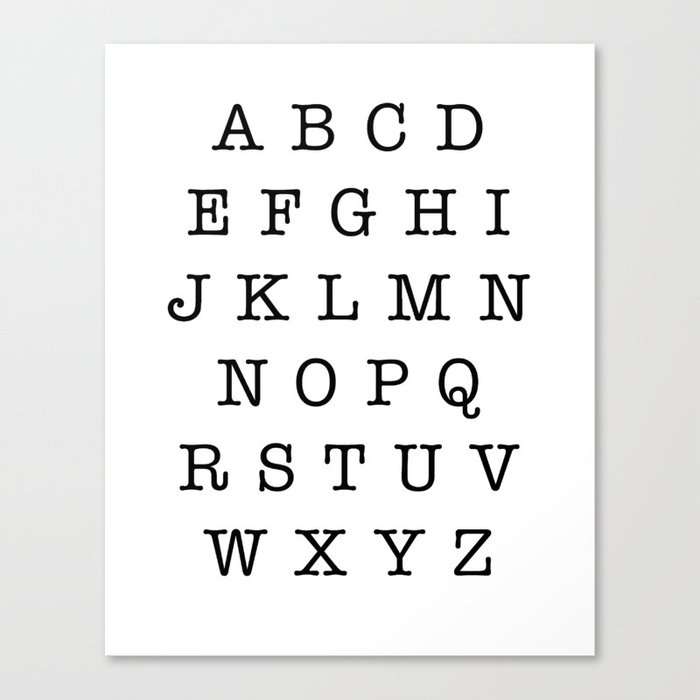 Type Alphabet Uppercase Sign Canvas Print