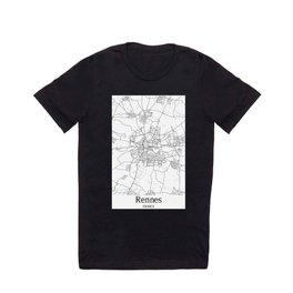 Rennes city map T Shirt