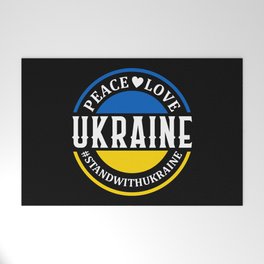 Peace Love Ukraine Welcome Mat