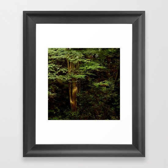 Tree and Green Framed Art Print