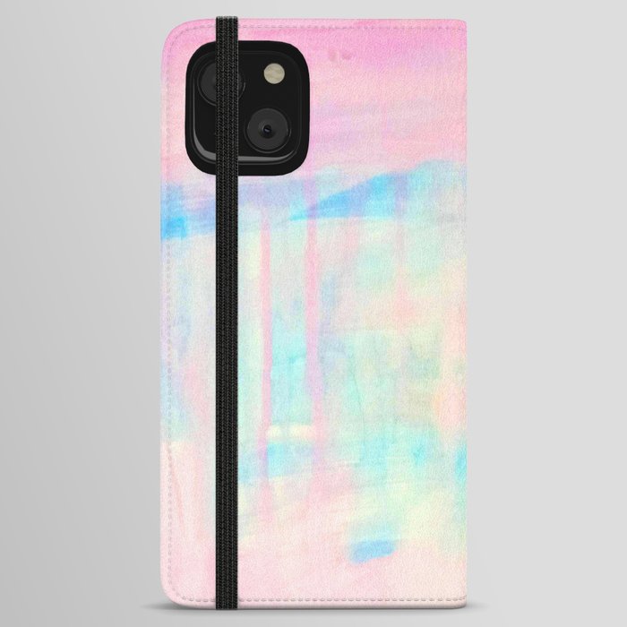 Ice cream dream sky watercolor illustration iPhone Wallet Case