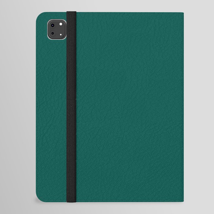 Dark Turquoise Solid Color Pairs Pantone Aventurine 19-5421 TCX Shades of Blue-green Hues iPad Folio Case