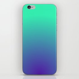 green and blue gradation iPhone Skin
