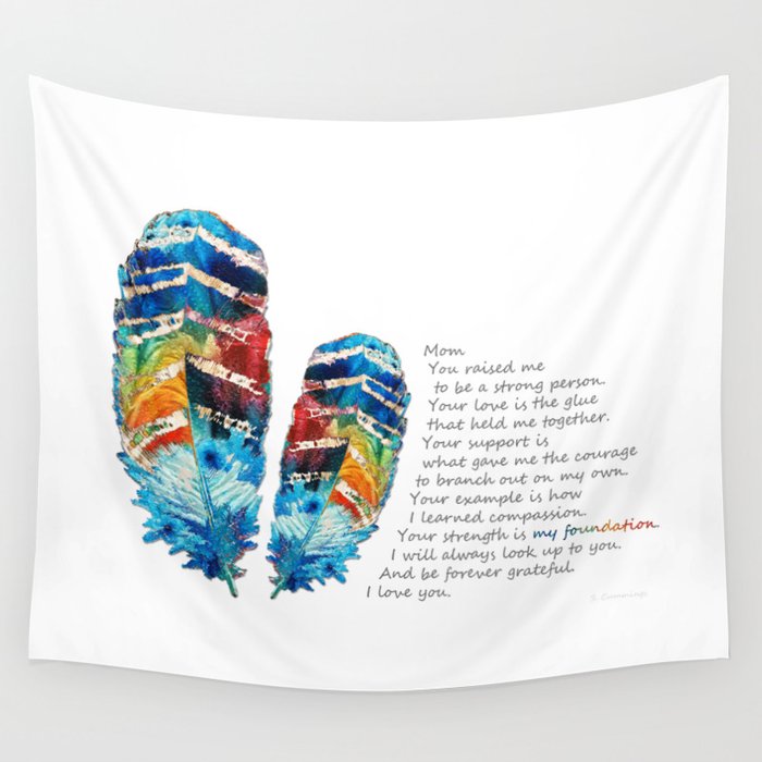 A Mother's Love Art For Mom by Sharon Cummings Wall Tapestry