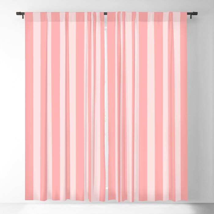 Shabby Chic Pink Stripes Blackout Curtain