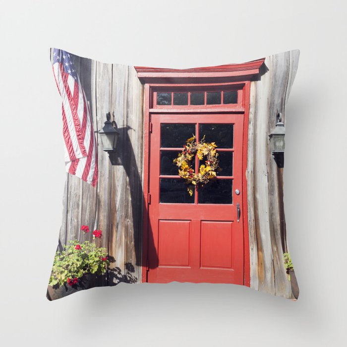 Small Town America Throw Pillow
