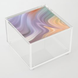 Rainbow Colorful Abstract Wave Pattern Acrylic Box