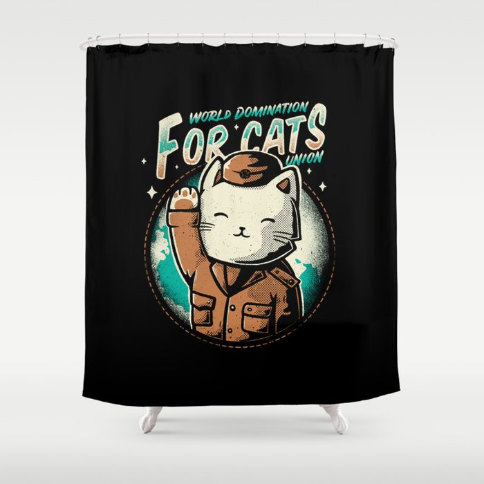 World Domination For Cats Union Shower Curtain