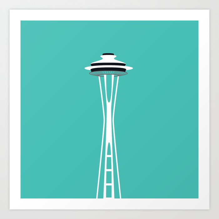 Space Needle Pop Art - Seattle, Washington Art Print