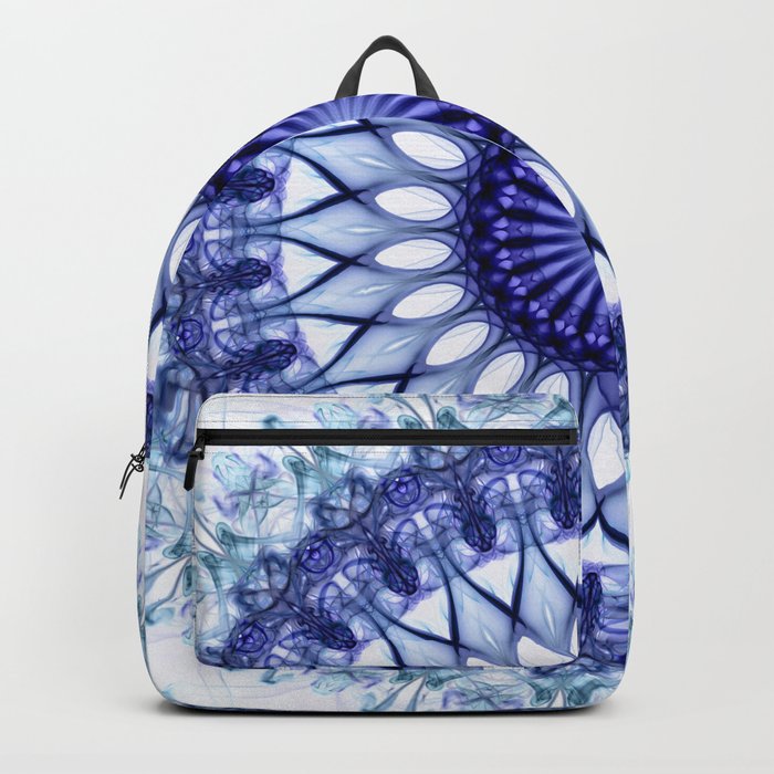 Winter cold blue mandala Backpack