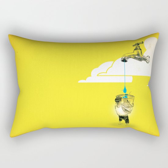 Glue Network Print Series "Water / Hygiene / Sanitation" Rectangular Pillow