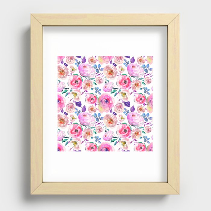 Framed Hand Painted Watercolor Lilac