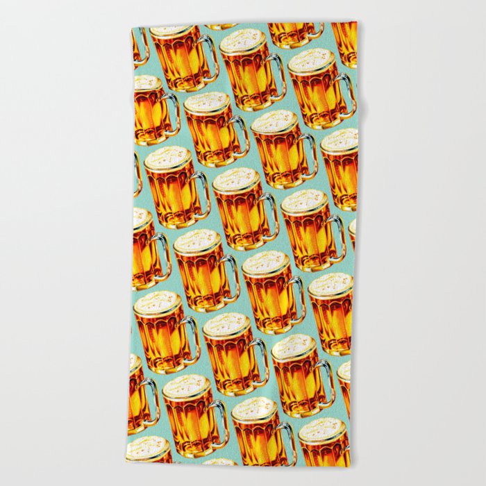 Beer Pattern 2 Beach Towel