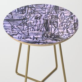 LINES ON LAVENDER Side Table