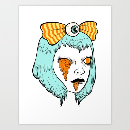 candy corn melt Art Print