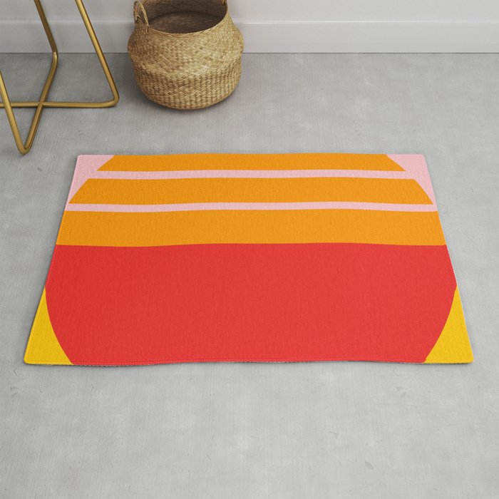 Orange and Red SUN Rug