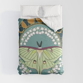 Luna Moth Art Nouveau Comforter