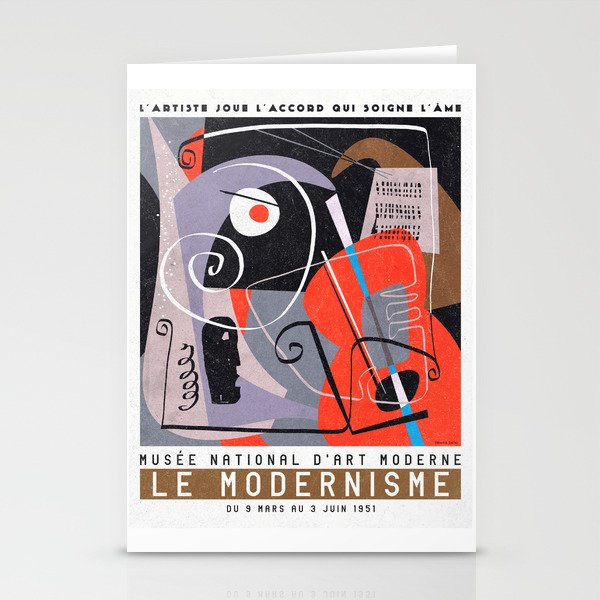 "Le Modernisme 1951" Poster  Stationery Cards