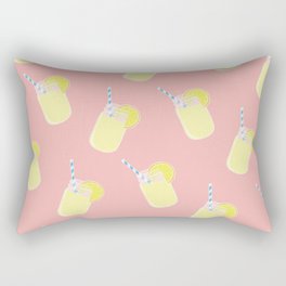 Mason Jar Lemonade Pattern Rectangular Pillow
