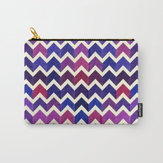 Colorful Chevron Pattern II Carry-All Pouch